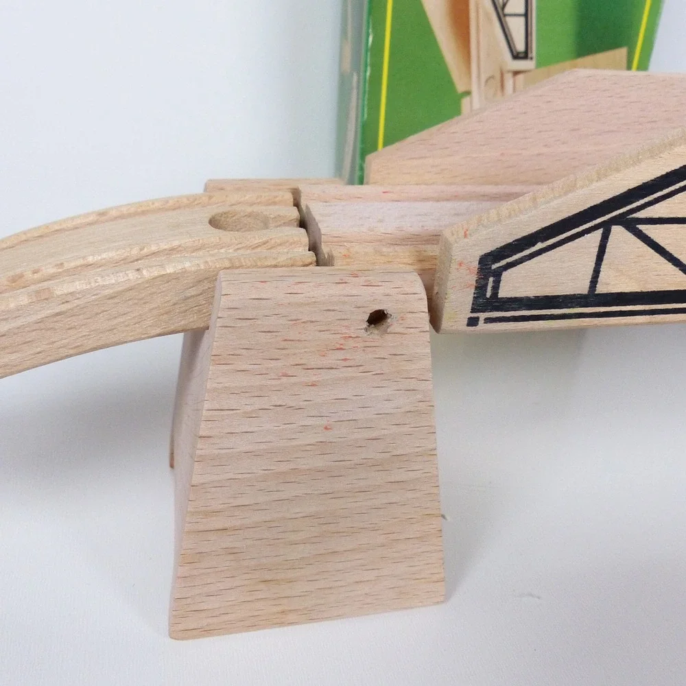 Vintage BRIO Lifting Bridge Wood Drawbridge Suspension 33364 Sweden Original Box